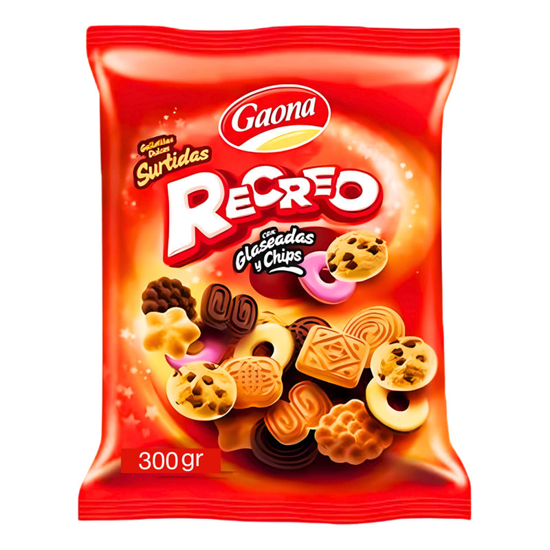 Galletas Dulces Recreo Con Glaseadas Y Chips (contiene 300g)