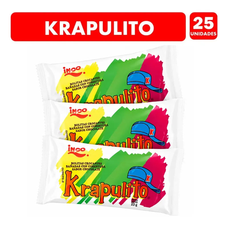 Krapulito Bolitas Crujientes Con Cobertura Sabor Chocolate