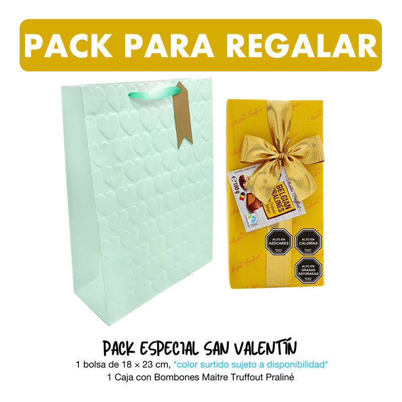Bombones Maitre Truffout Praliné (caja Amarilla) + Bolsa