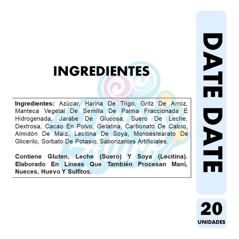 Date Date De Fruna - Marshmallows Con Chocolate (pack  20un)