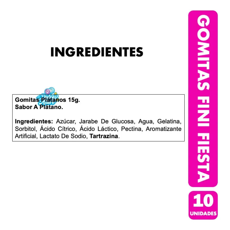 Gomitas Fini Fiesta Surtidas Para Cumpleaños (contiene 10un)