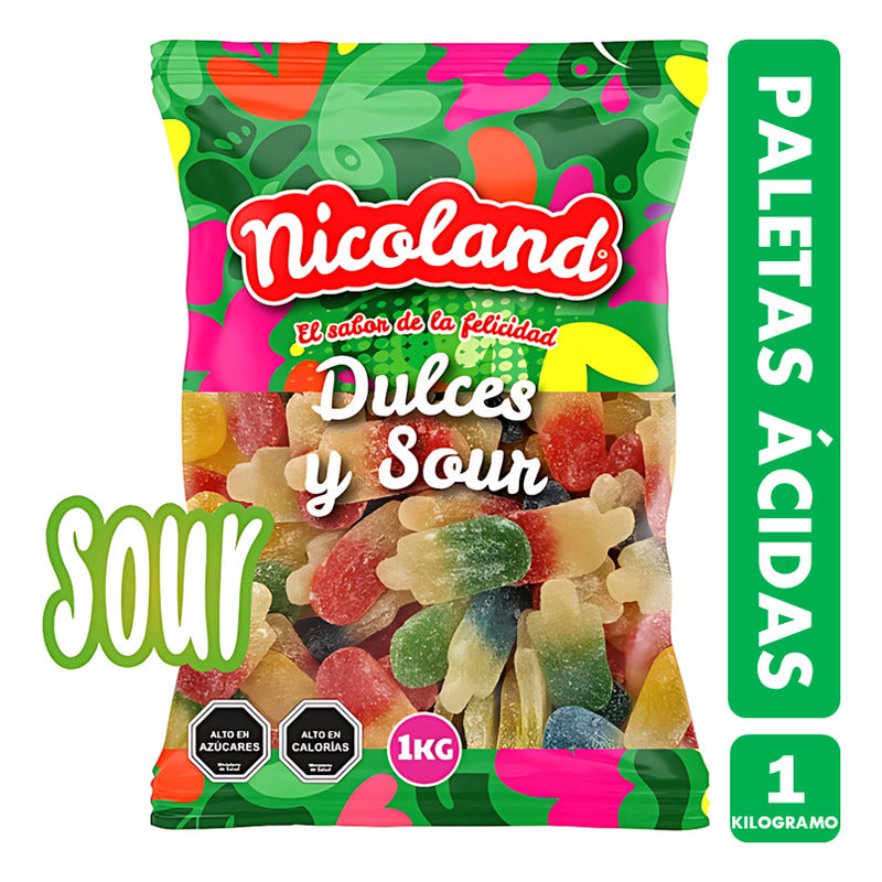 Gomitas En Forma De Paletas Acidas De Helado (bolsa De 1kg)