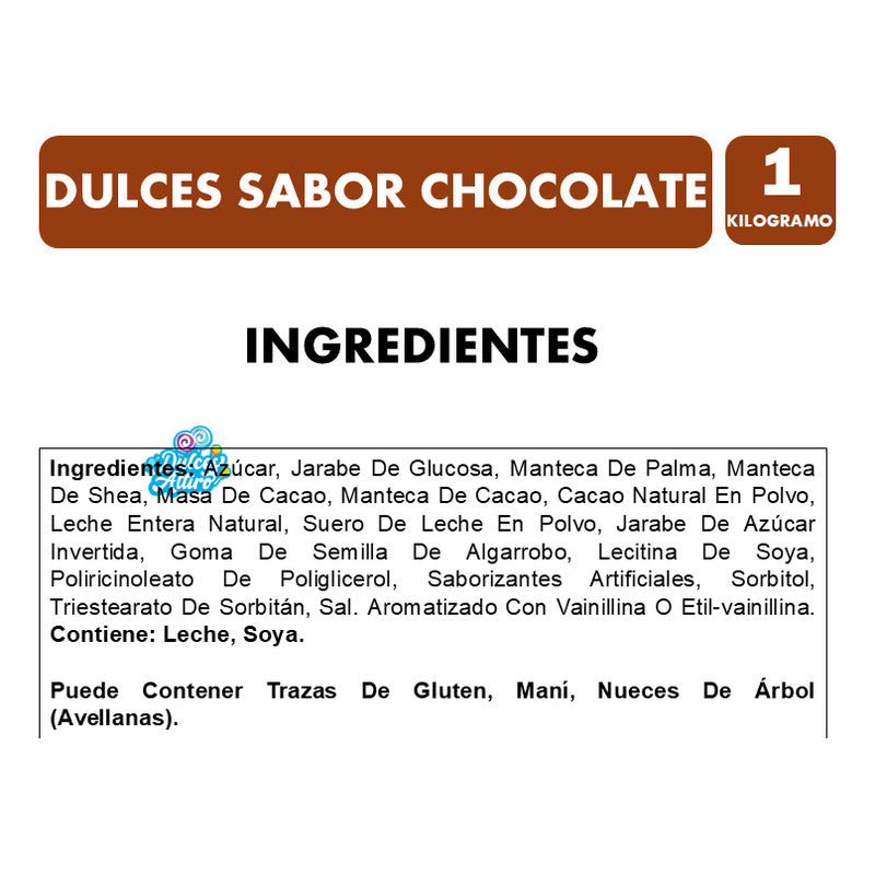 Dulces Sabor Chocolate Rellenos Con Chocolate (bolsa 1 Kg)