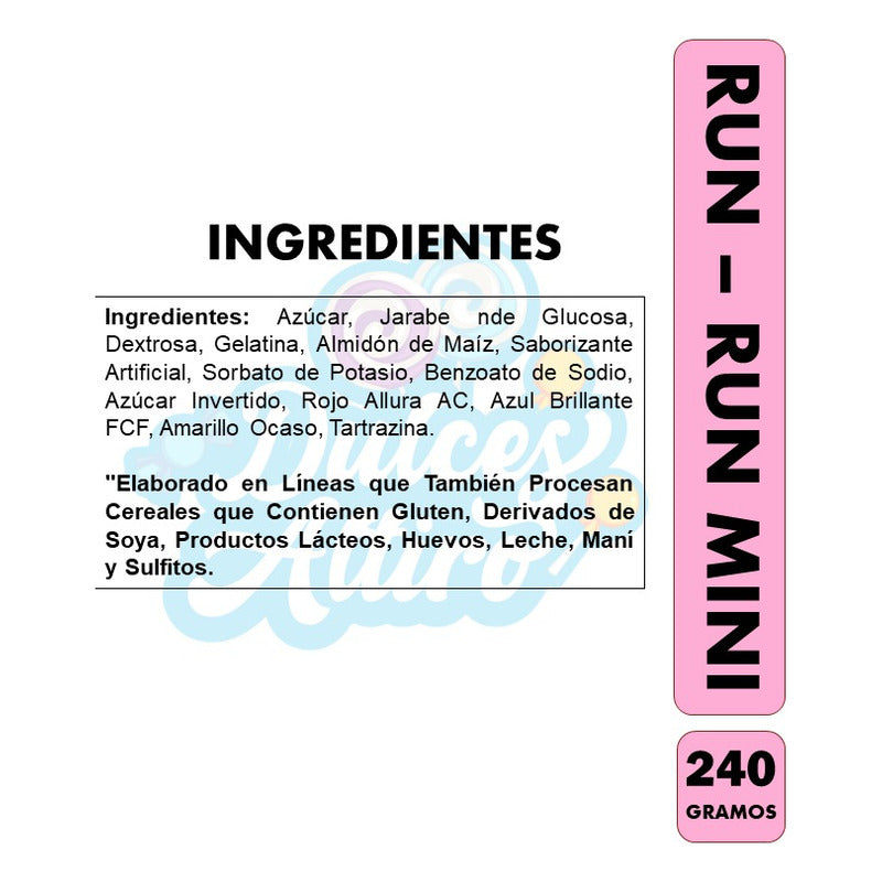 Run Run Mini- Malvaviscos De Fruna (bolsa Con 240 Gramos)