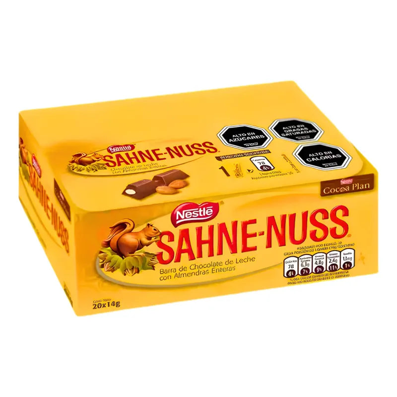 Chocolate Sahne Nuss Nestlé (caja Con 20 Mini Barritas)