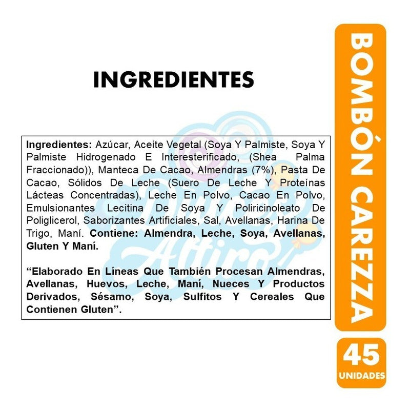 Carezza - Bombones De Chocolate (caja Con 45 Unidades)