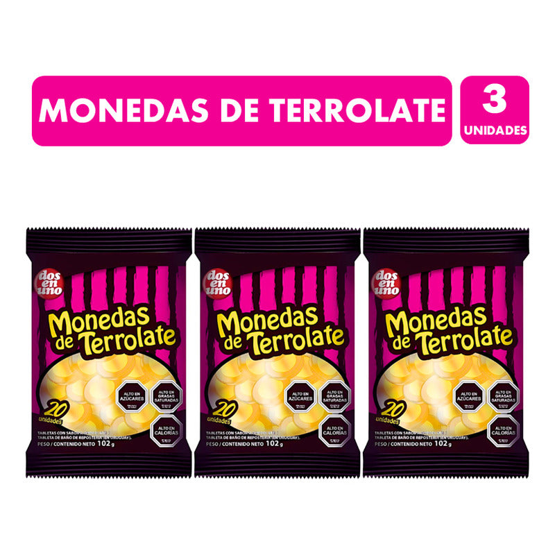 Dulces Para Halloween - Monedas De Terrolate (pack 3 Uni)