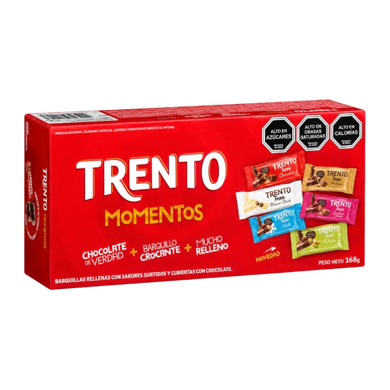 Trento Momentos Barquillos Rellenos Con Chocolate (caja 12u)