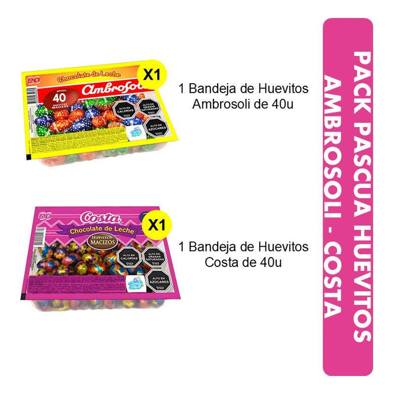 Pack Pascua - Bandeja De Huevitos Ambrosoli + Costa