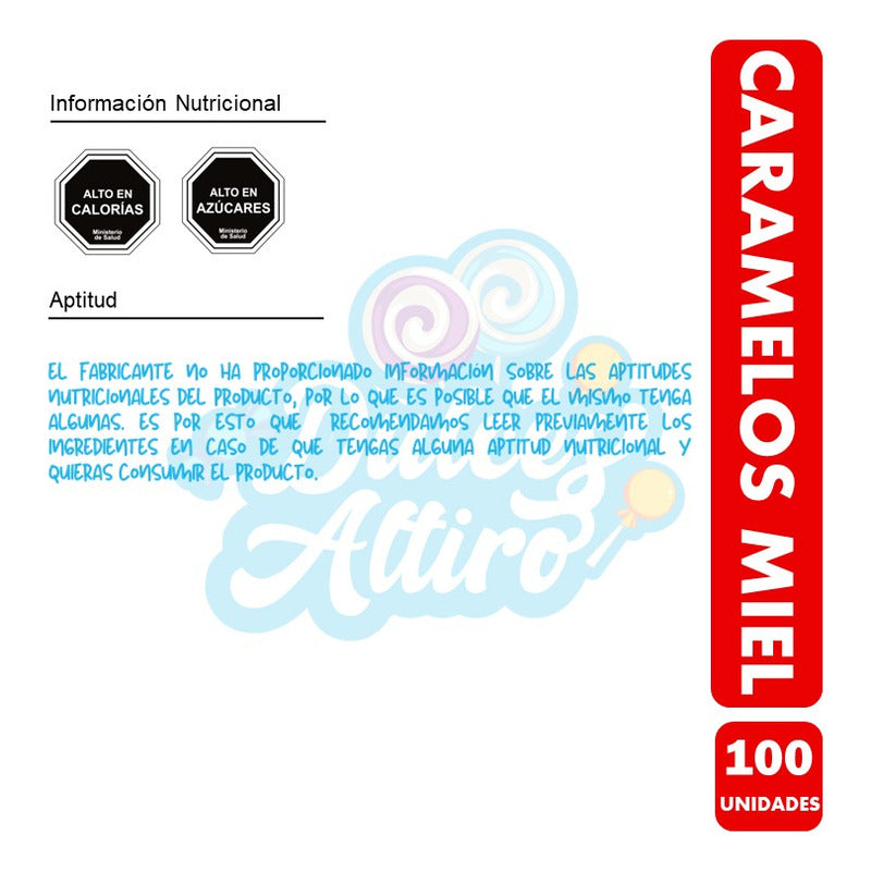 Caramelos De Miel, Marca Ambrosoli - Bolsa De 100uni Aprox.