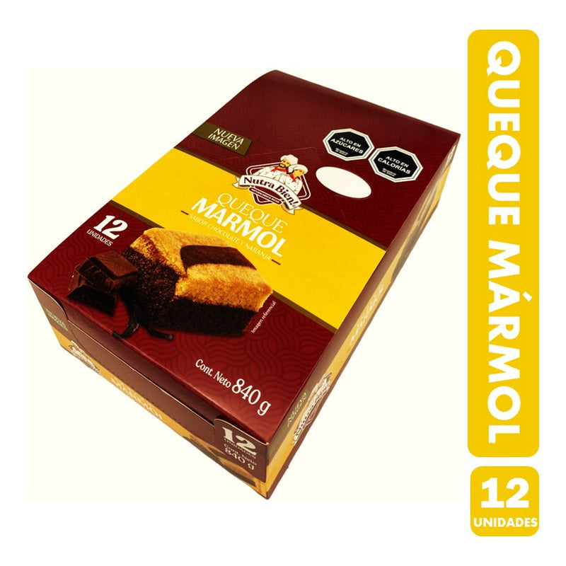 Queque Nutrabien Marmoleado Chocolate Naranja (caja Con 12u)