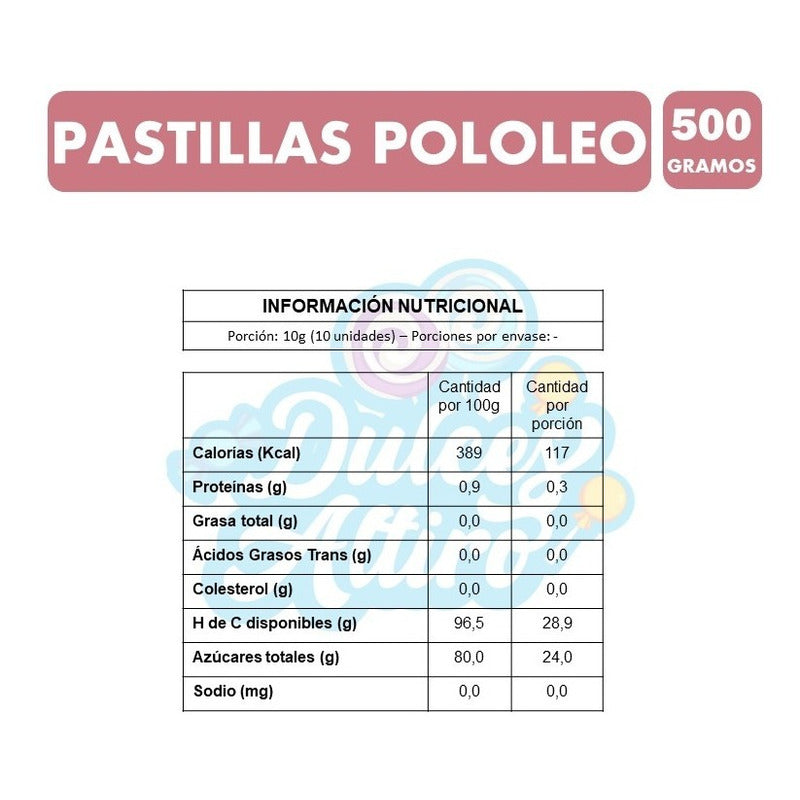 Dulces Pastillas Pololeo Con Frases - Bolsa De 1/2 Kilogramo