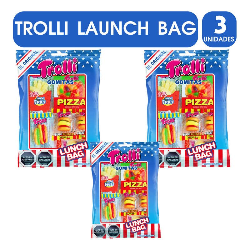 Gomitas Trolli En Formato Lunch Bag (pack De 3 Bolsas)
