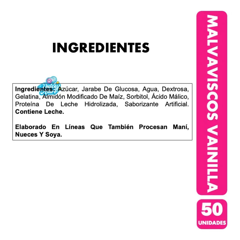 Marshmallows Millows Sabor Vainilla - Libres De Gluten (50u)