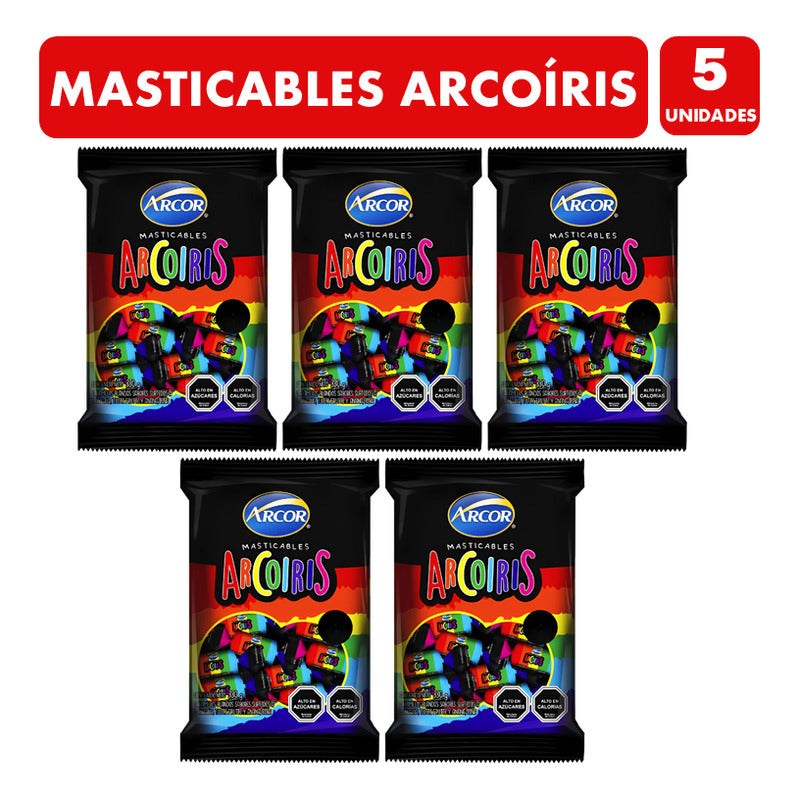 Dulces Para Halloween - Masticables Arcoíris (pack 5 Uni)