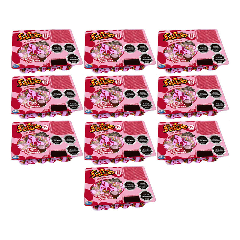 Huevitos De Pascua Por Mayor Sapito Frutilla (pack 10 Uni)