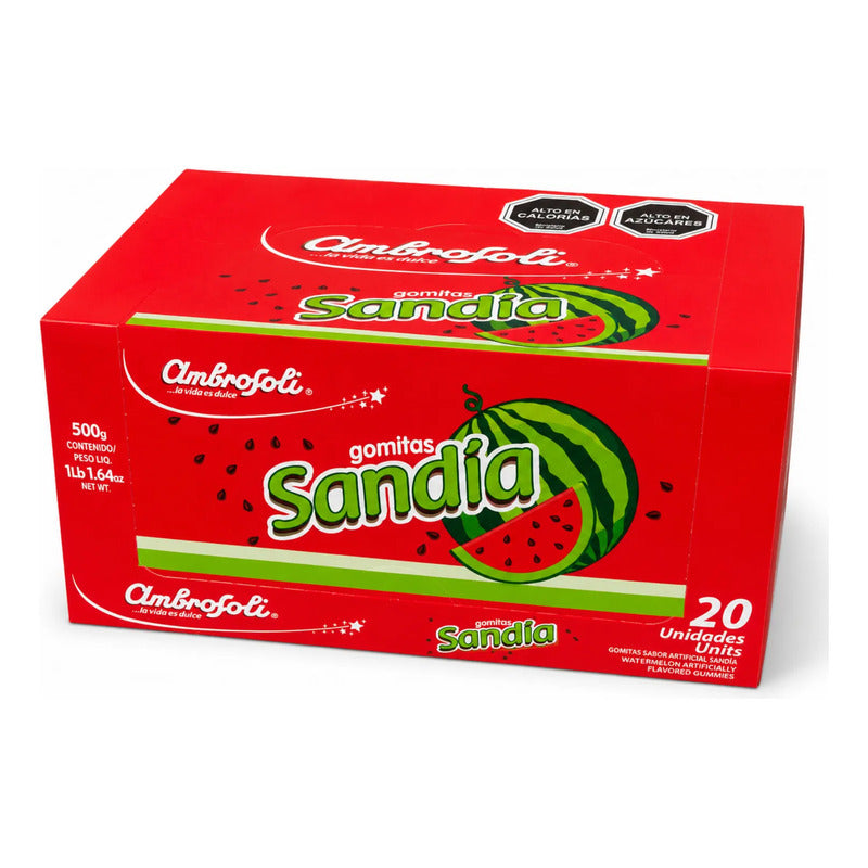 Gomitas De Gelatina Sabor Sandia  (display Con 20 Unidades)