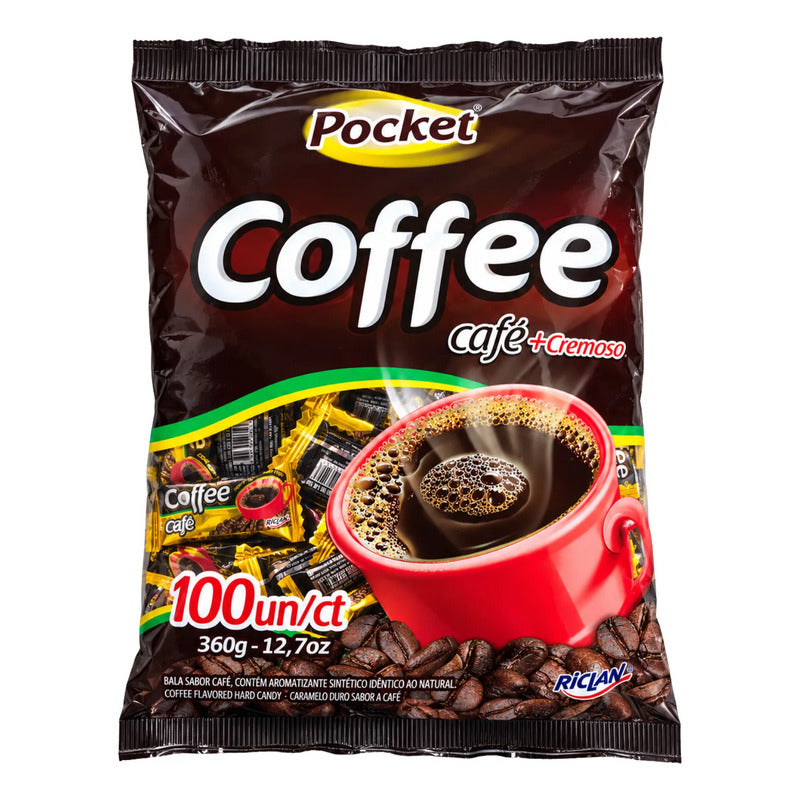 Caramelos Pocket Coffee Café Cremoso Bolsa Con 100 Unidades