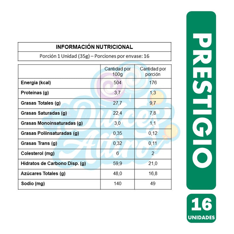 Prestigio De Nestle Chocolate Relleno De Coco (caja Con 16u)