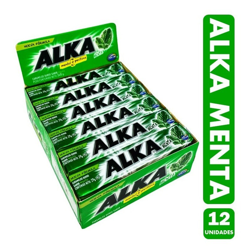 Alka Verde, Sabor Menta De Arcor - Display De 12 Unidades.