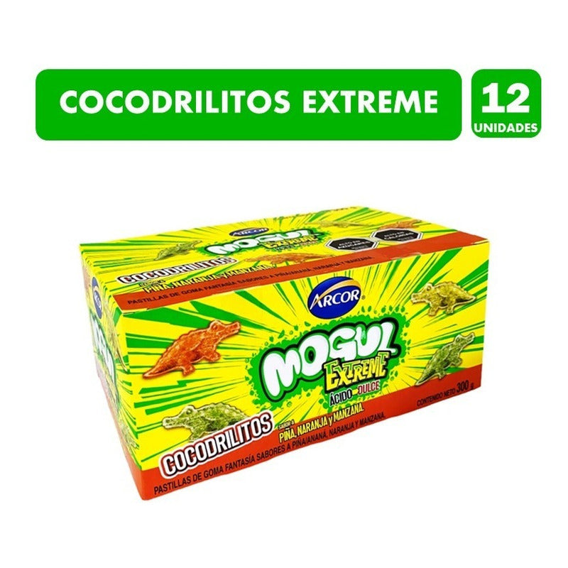 Caja Gomitas Arcor Mogul Extreme Cocodrilitos - Caja 12 Un.