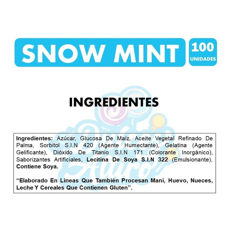 Snow Mint - Masticables De Menta (bolsa Con 100 Unidades)