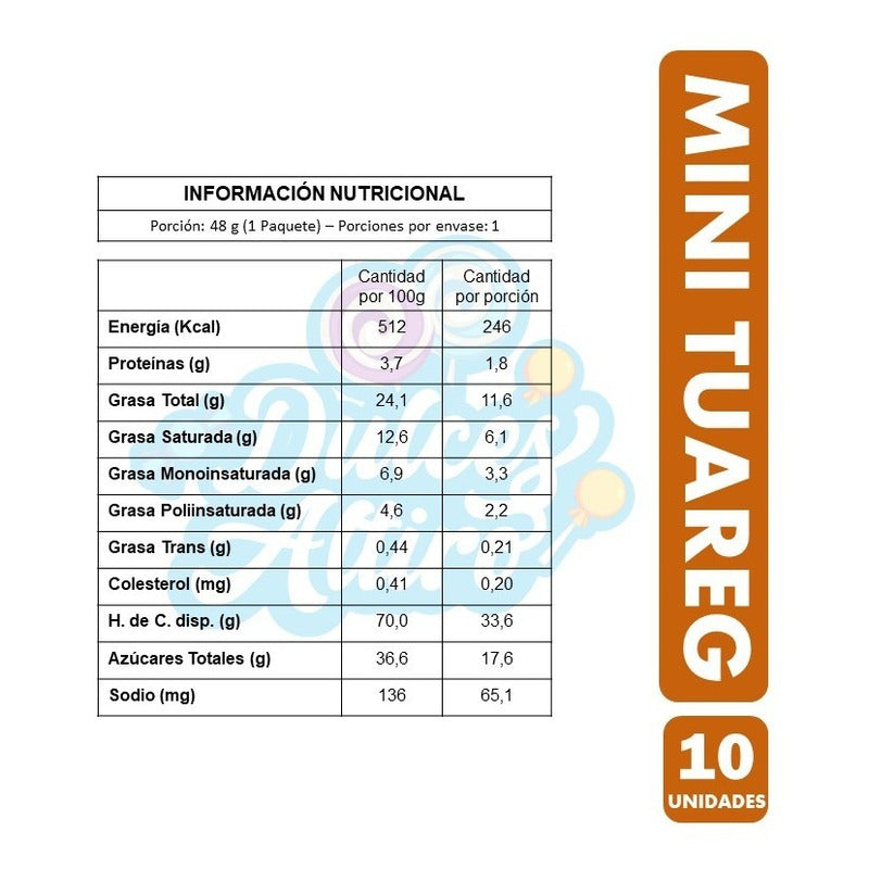Galletas Mini Tuareg - Galletas Para Colación (pack De 10u)