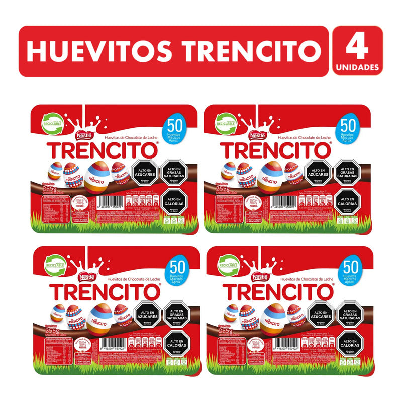 Pack 4 Bandejas Huevitos De Pascua Trencito (bandeja 50u)