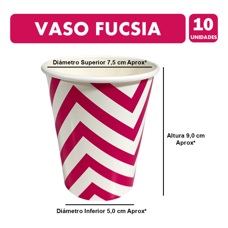 Pack Cumpleaños Fucsia -adornos Accesorios Decoración Fiesta