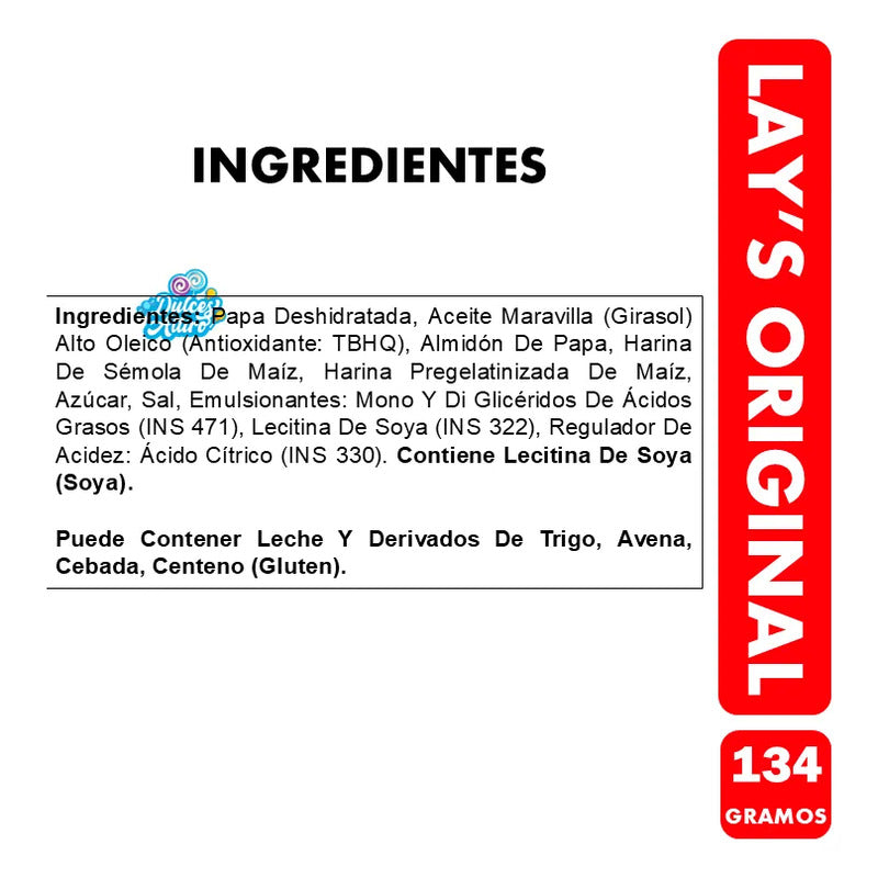 Papas Fritas Lays Stax Sabor Original En Tarro