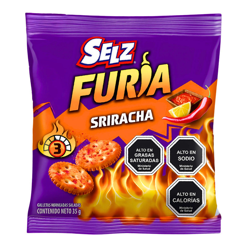 Galletas Selz Furia Sriracha - Edición Limitada (pack 10 Un)