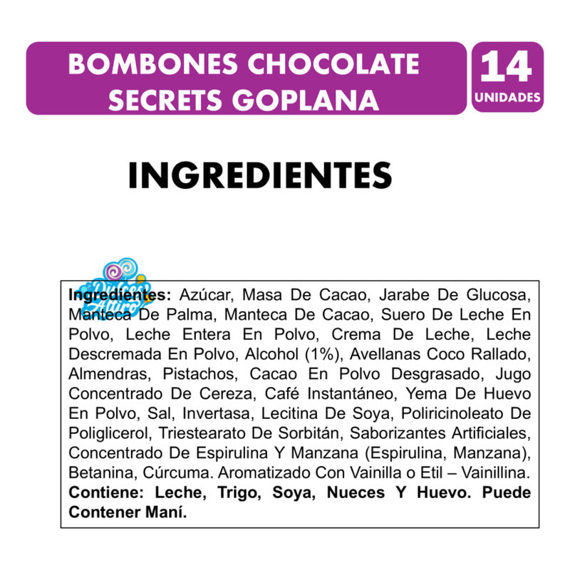 Bombones Premium De Chocolate Rellenos Secrets De Goplana