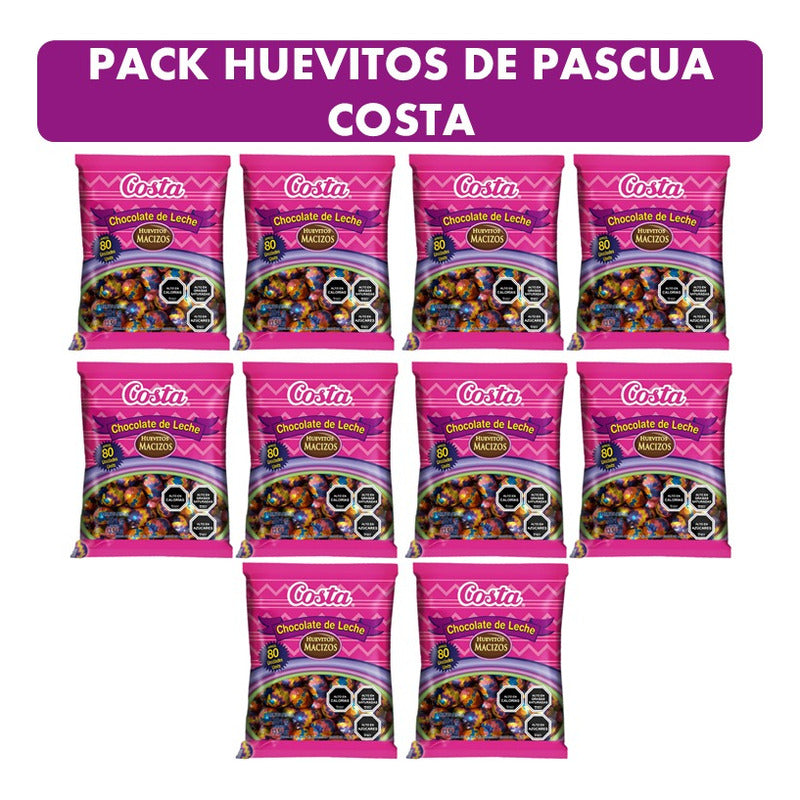 Huevitos De Chocolate Costa(pack 10 Bolsas)-especial Pascua