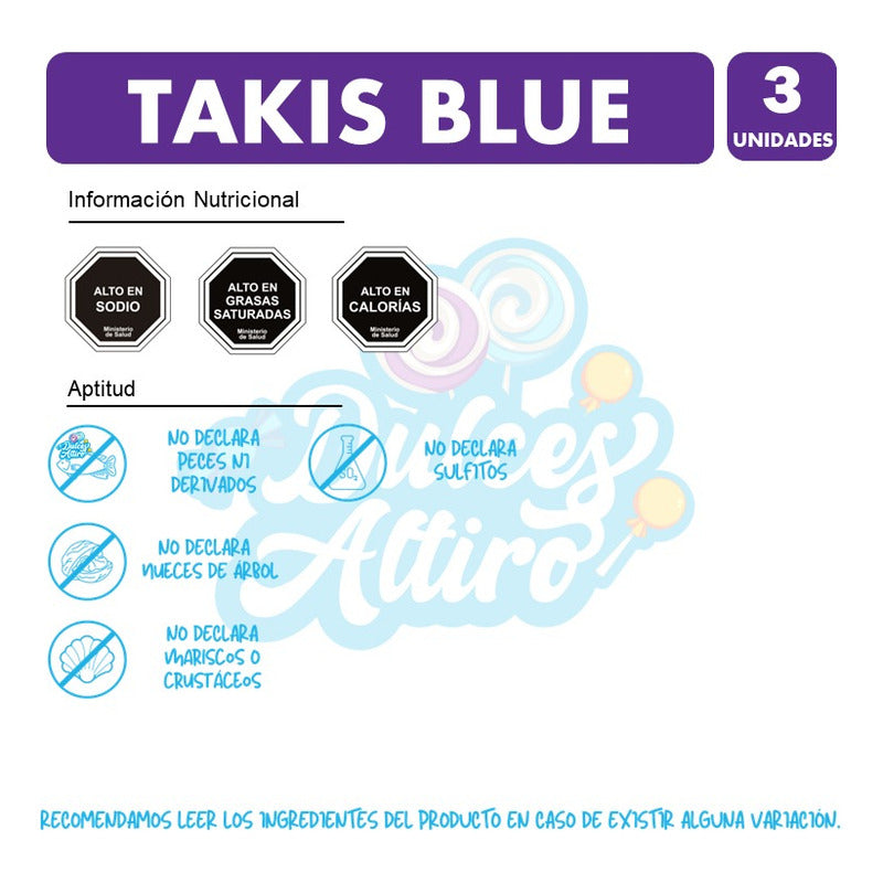 Takis Blue - Tortilla De Maíz Extra Picante (pack De 3 Uni)
