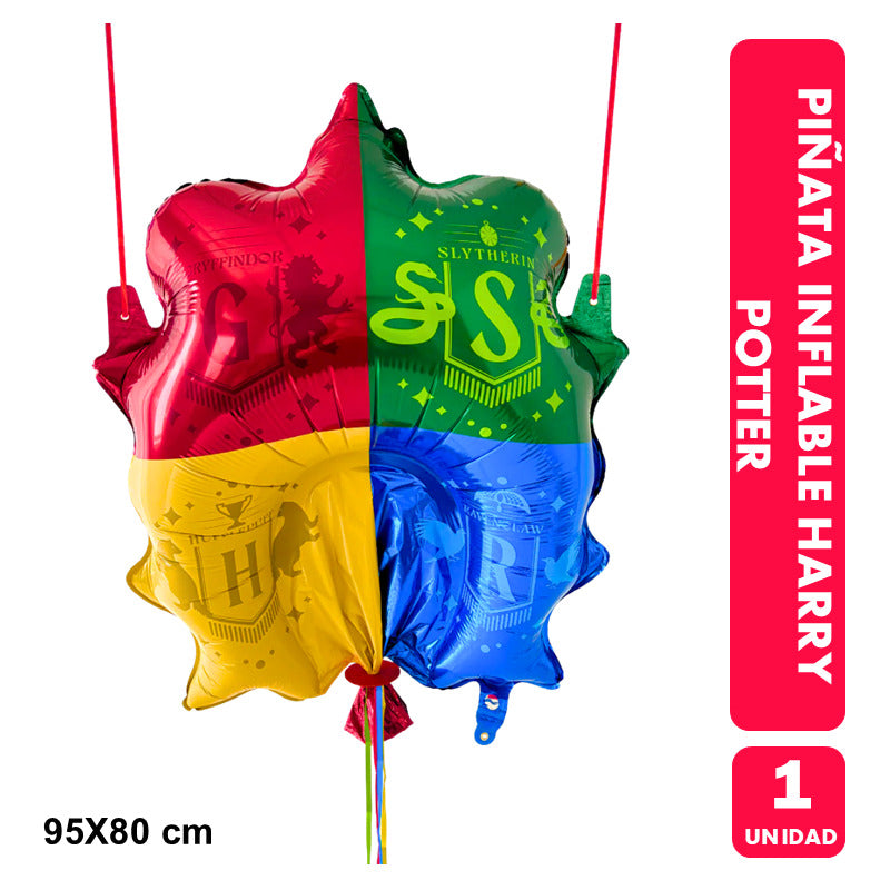 Piñata Inflable Para Cumpleaños Reutilizable De Harry Potter Multicolor Casas De Harry Potter Harry Potter 95x80 Cm
