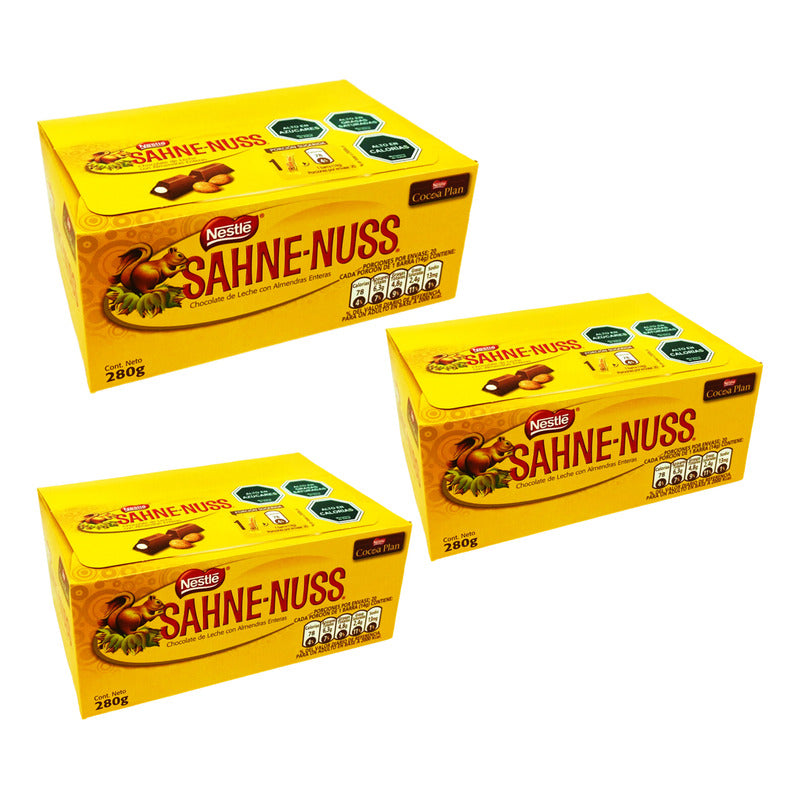 Sahne Nuss Individual En Pack - Pack De 3 Cajas De 20un C/u