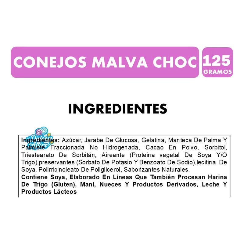 Conejos Malva Choc Especial Pascua Merello - Bolsa Con 125g