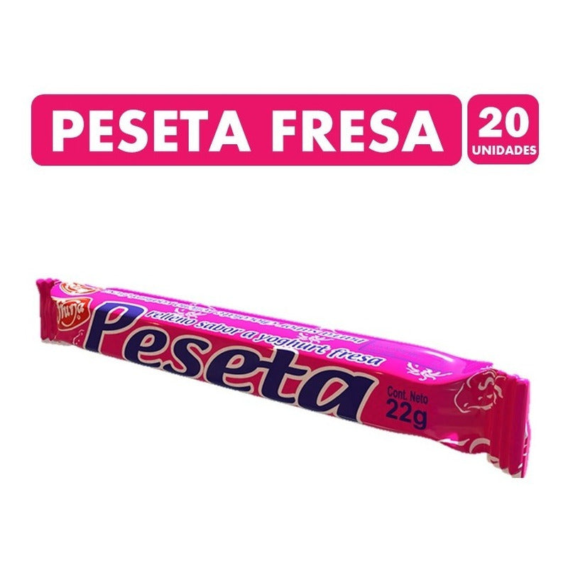 Chocolate Peseta Sabor Fresa X20