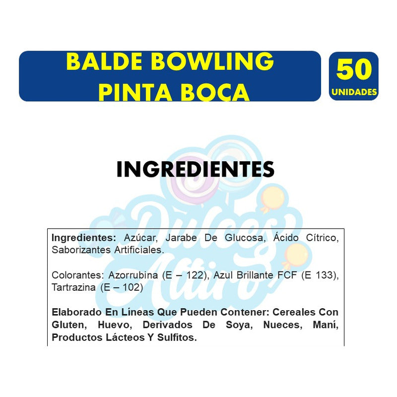 Balde Metálico De Chupetines Pinta Boca-fruna(contiene 50un)