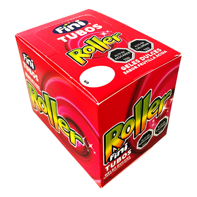 Gomitas Fini - Tubos Roller Sabor Frutilla Ácida (10 Uni)