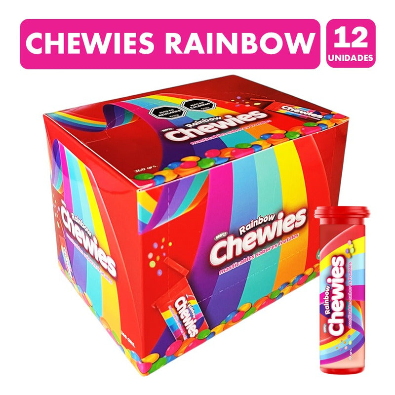 Chewies Rainbow - Masticables Sabores Frutales (12 Tubos)
