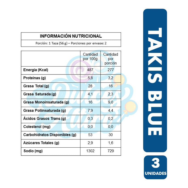 Takis Azul - Blue Muy Picante (pack Con 3 Unidades)