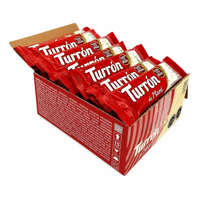 Turrón De Maní Dos En Uno - Caja Con 28 Unidades