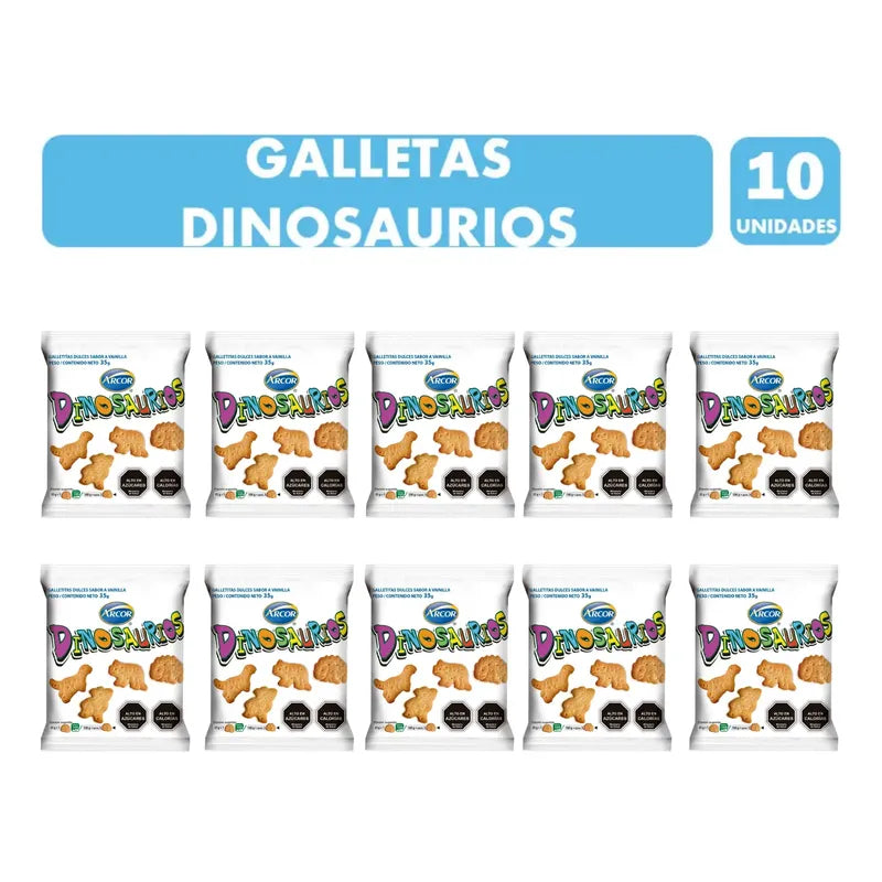 Galletas Dinosaurios Especial Colación (pack 10 Unidades)