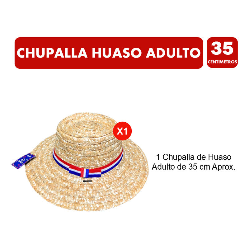 Sombrero Huaso Adulto Tipo Chupalla Para Fiestas Patrias
