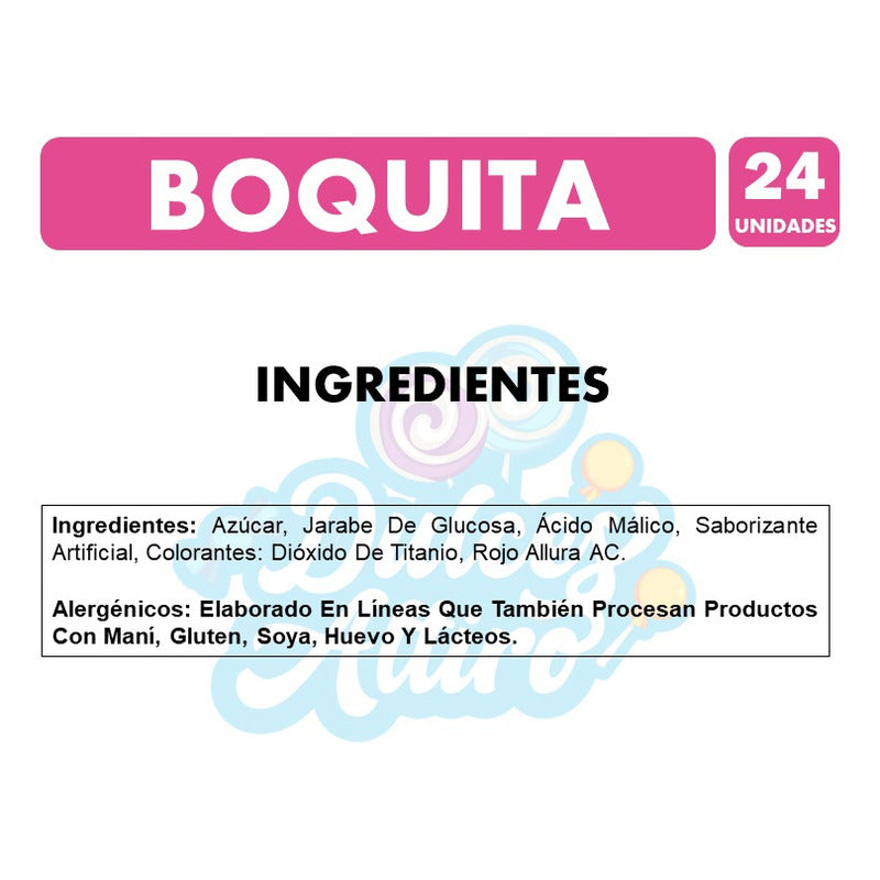 Chupetin  Labios Sabor Cereza - Mabu (bolsa Con 24 Unidades)