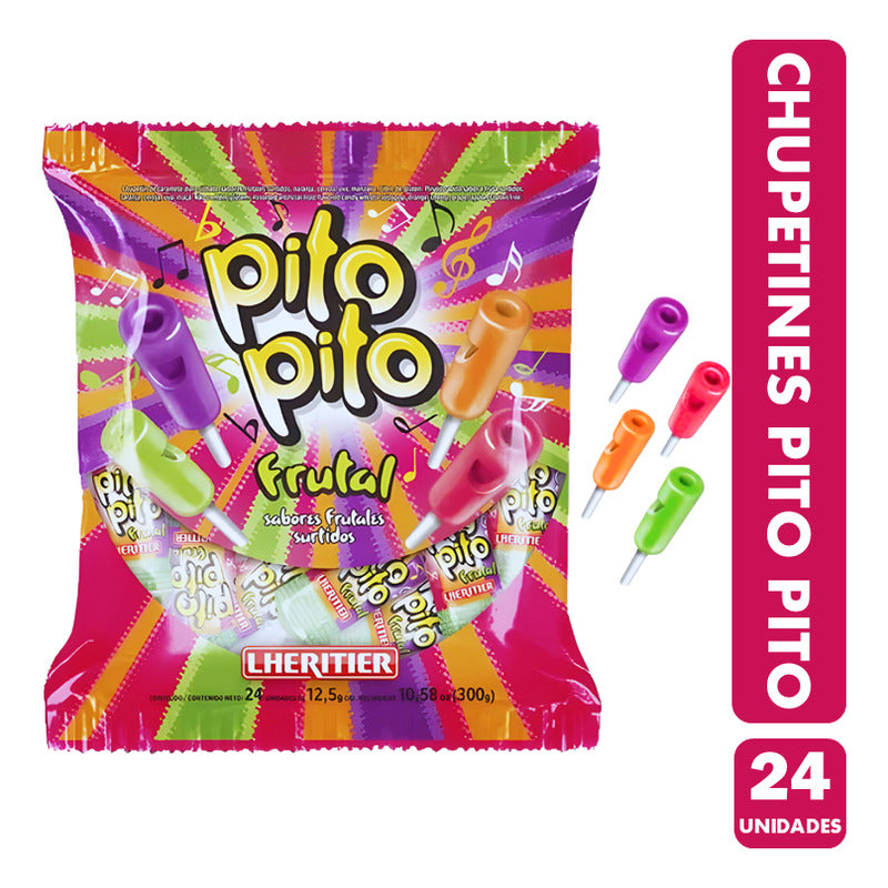 Chupetes Lheritier, Sabores Frutales -libres De Gluten (24u)