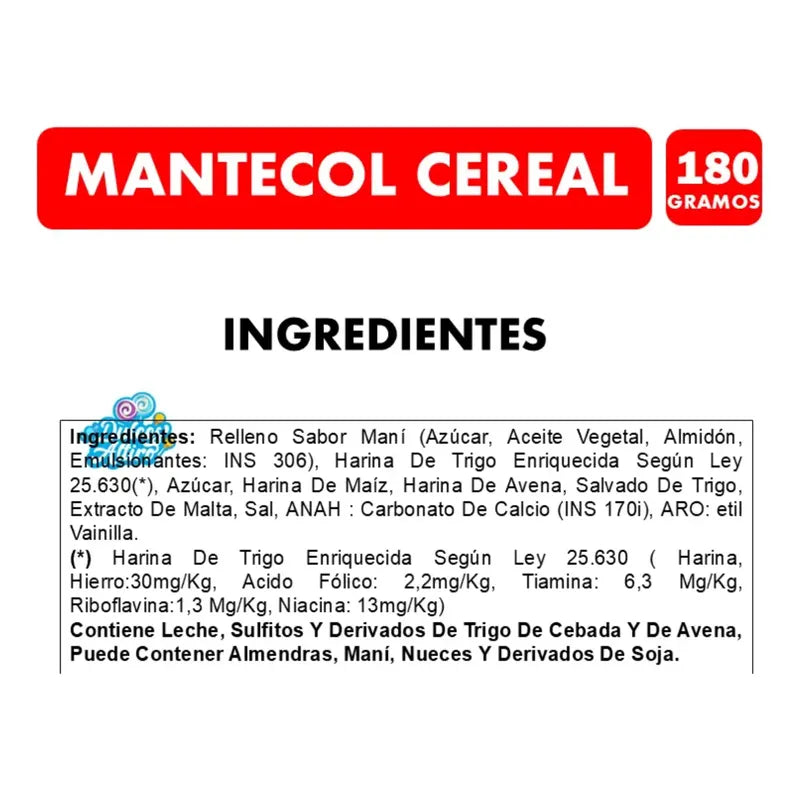 Mantecol Almohaditas Rellenas Crocantes - Bolsa 180 Gramos