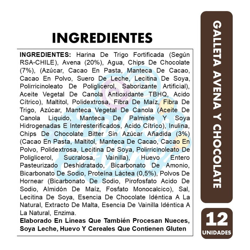 Galletas Saludables Nutrabien Avena Chocolate (caja Con 12u)