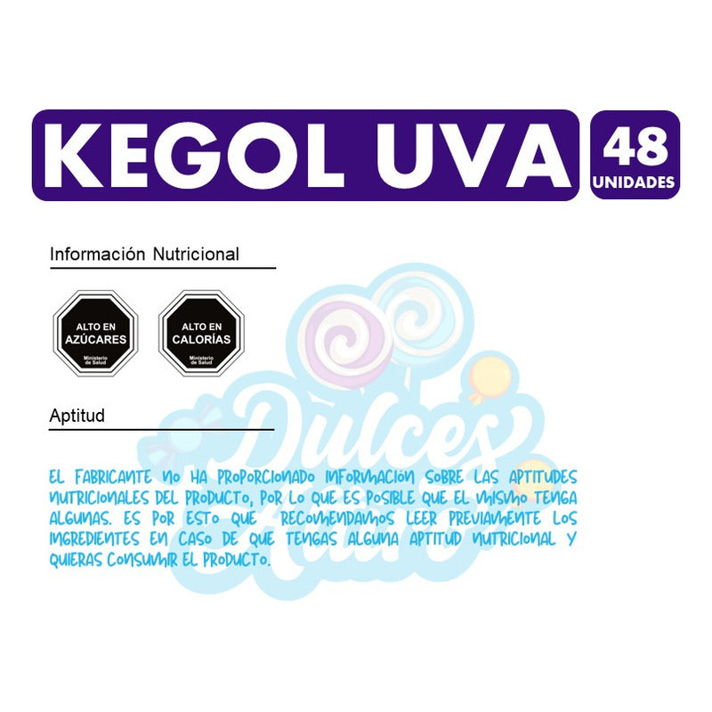 Caramelo Kegol Uva (caja Con 48 Unidades)
